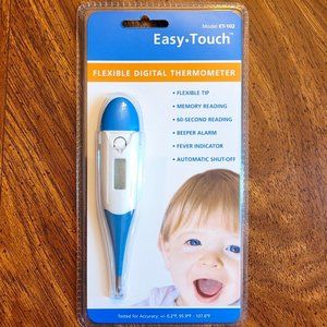 DIGITAL ORAL THERMOMETER - Flexible Easy Touch - Fahrenheit, Child Friendly